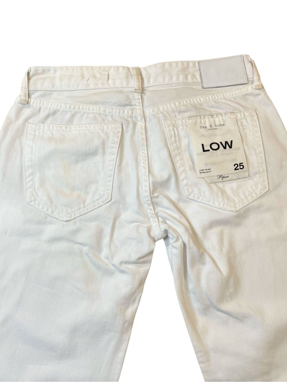 Rag & Bone New York Piper, Low-Rise Straight Leg, What/Tan Wash, Size 25 - Picture 7 of 16